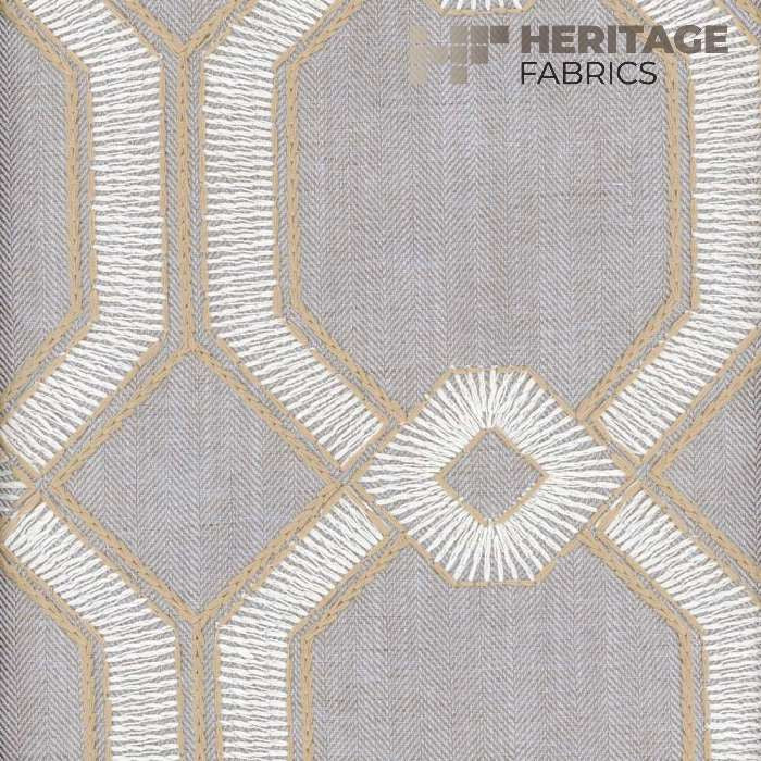 Avignon Powder by Heritage Designer Fabric - 100% Polyester India 15,000 Horizontal: 6.75" and Vertical: 6.5" 54" - Swanky Fabrics -