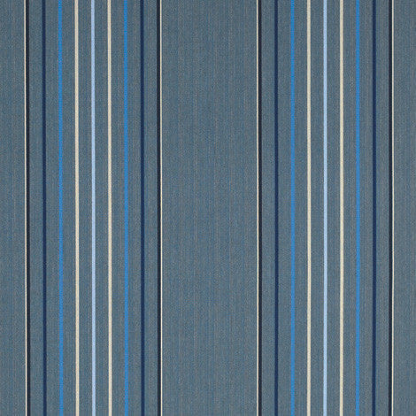 4895 Motive Denim by Sunbrella Designer Fabric Sunbrella Awning Stripes 100% Sunbrella® Acrylic USA or Imported 10-Year Horizontal: and Vertical: 46 in. - Swanky Fabrics -