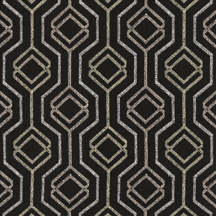 Babonneau Black by Kasmir Designer Fabric 1470 54% Polyester
42% Cotton
4% Linen
 INDIA 27,000 Wyzenbeek Double Rubs </p><p>Repeat: Horizontal: 6 3/8 inches and Vertical: 6 2/8 inches 54 - Swanky Fabrics -