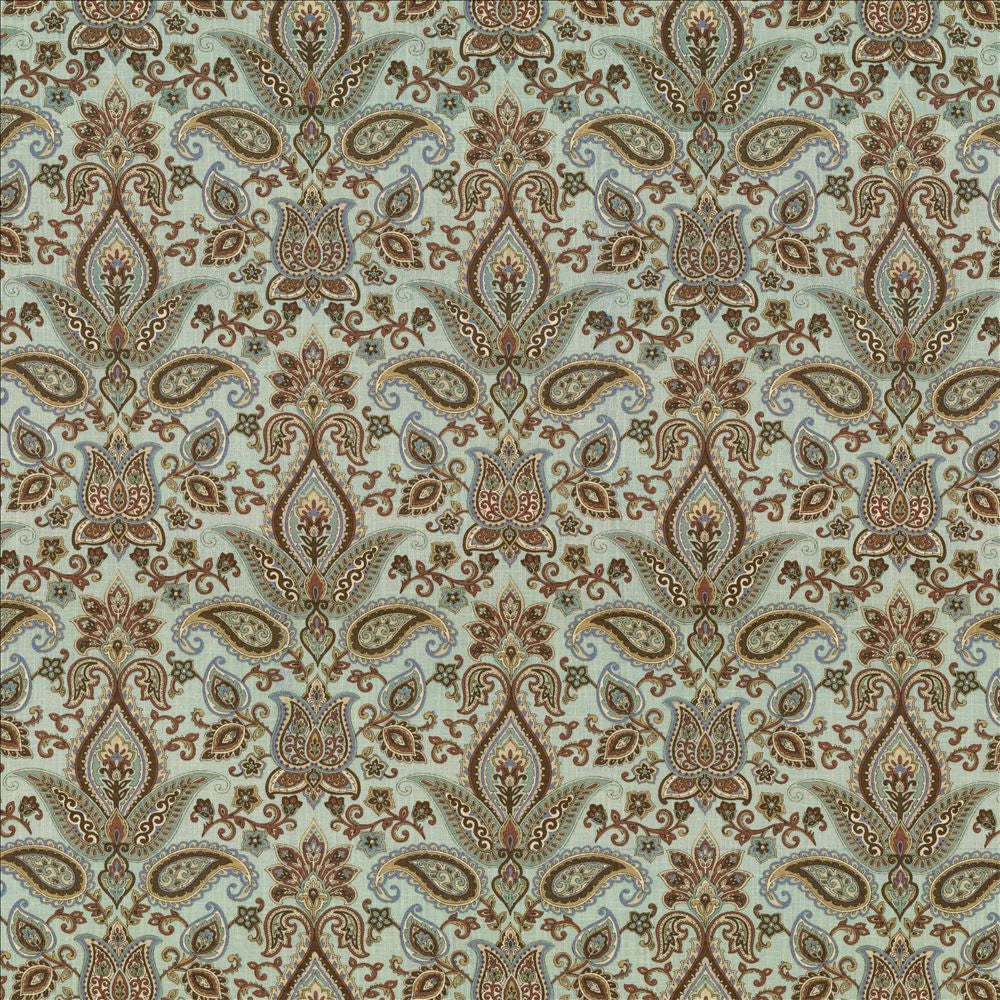 Balthazar Garden Spa by Kasmir Designer Fabric See sample 55% Linen
45% Rayon
 CHINA 15,000 Wyzenbeek Double Rubs </p><p>Repeat: Horizontal: 13 4/8 inches and Vertical: 17 4/8 inches 54 - Swanky Fabrics -