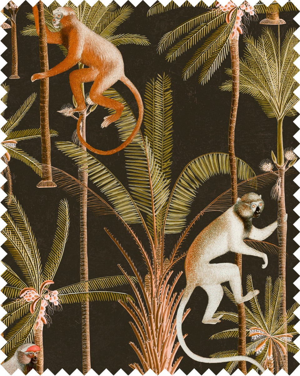Barbados Anthracite linen fabric by Mind the Gap (FB00001), swatch