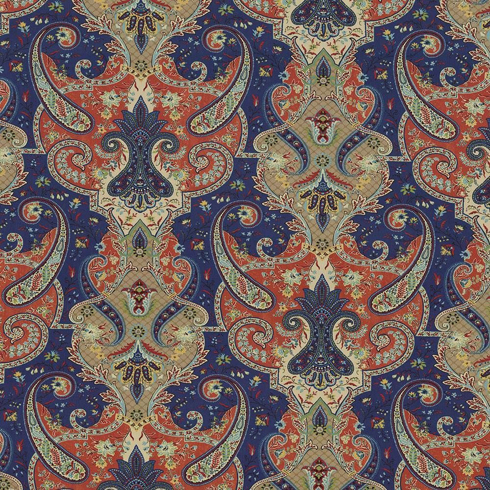Beaudelaire Evening Sky by Kasmir Designer Fabric 5065 100% Cotton PERU 42,000 Wyzenbeek Double Rubs Horizontal: 27 inches and Vertical: 27 inches 54 - Swanky Fabrics -