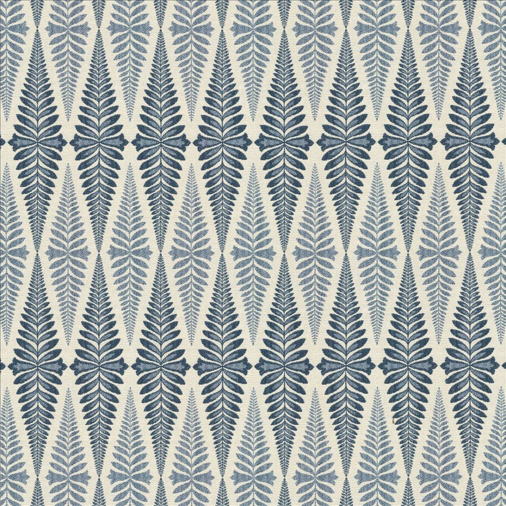 Befitting Indigo by Kasmir Designer Fabric 1467 65% Polyester
35% Rayon
 CHINA 40,000 Wyzenbeek Double Rubs </p><p>Repeat: Horizontal: 3 5/8 inches and Vertical: 13 2/8 inches 57 - Swanky Fabrics -