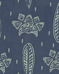 Mind the Gap Wallpaper Mind The Gap   BETHEL BATIK Cobalt   (WP30076)
