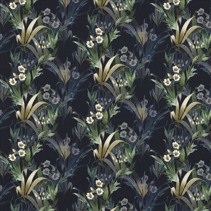 Bloomfield Midnight by Kasmir Designer Fabric 1463 100% Cotton
 SPAIN </p><p>Repeat: Horizontal: 25 inches and Vertical: 12 4/8 inches 54 - Swanky Fabrics -