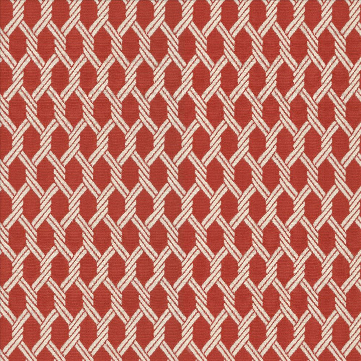 Boatswain Red Snapper  by Kasmir Designer Fabric 5087 61% Rayon
39% Polyester
 CHINA 15,000 Wyzenbeek Double Rubs Horizontal: 7/8 inches and Vertical: 1 7/8 inches 54  - Swanky Fabrics -