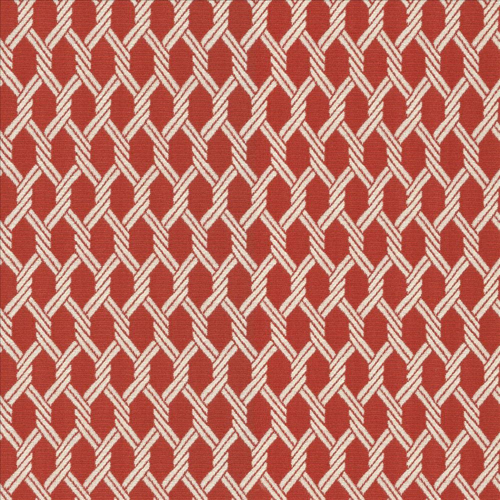 Boatswain Red Snapper by Kasmir Designer Fabric 5087 61% Rayon 39% Polyester CHINA 15,000 Wyzenbeek Double Rubs Horizontal: 7/8 inches and Vertical: 1 7/8 inches 54 - Swanky Fabrics -