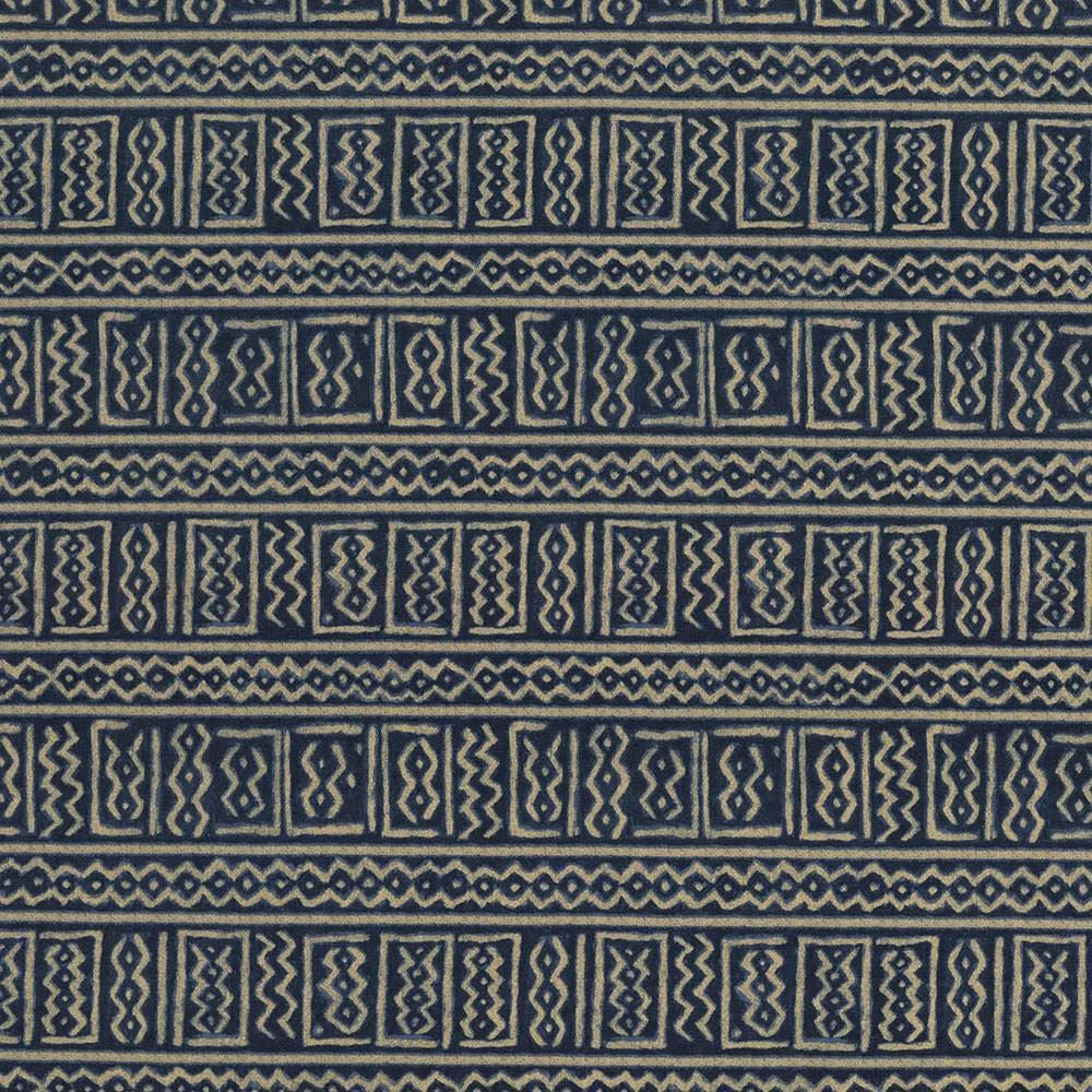 Bogolanfini Indigo by Kasmir Designer Fabric 5065 100% Cotton
 TURKMENISTAN </p><p>Repeat: Horizontal: 13 4/8 inches and Vertical: 13 4/8 inches 54 - 55 - Swanky Fabrics -