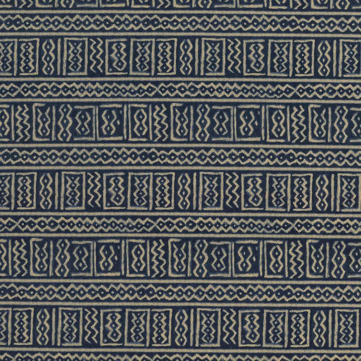 Bogolanfini Indigo by Kasmir Designer Fabric 5065 100% Cotton
 TURKMENISTAN 15,000 Wyzenbeek Double Rubs </p><p>Repeat: Horizontal: 13 4/8 inches and Vertical: 13 4/8 inches 54 - Swanky Fabrics -