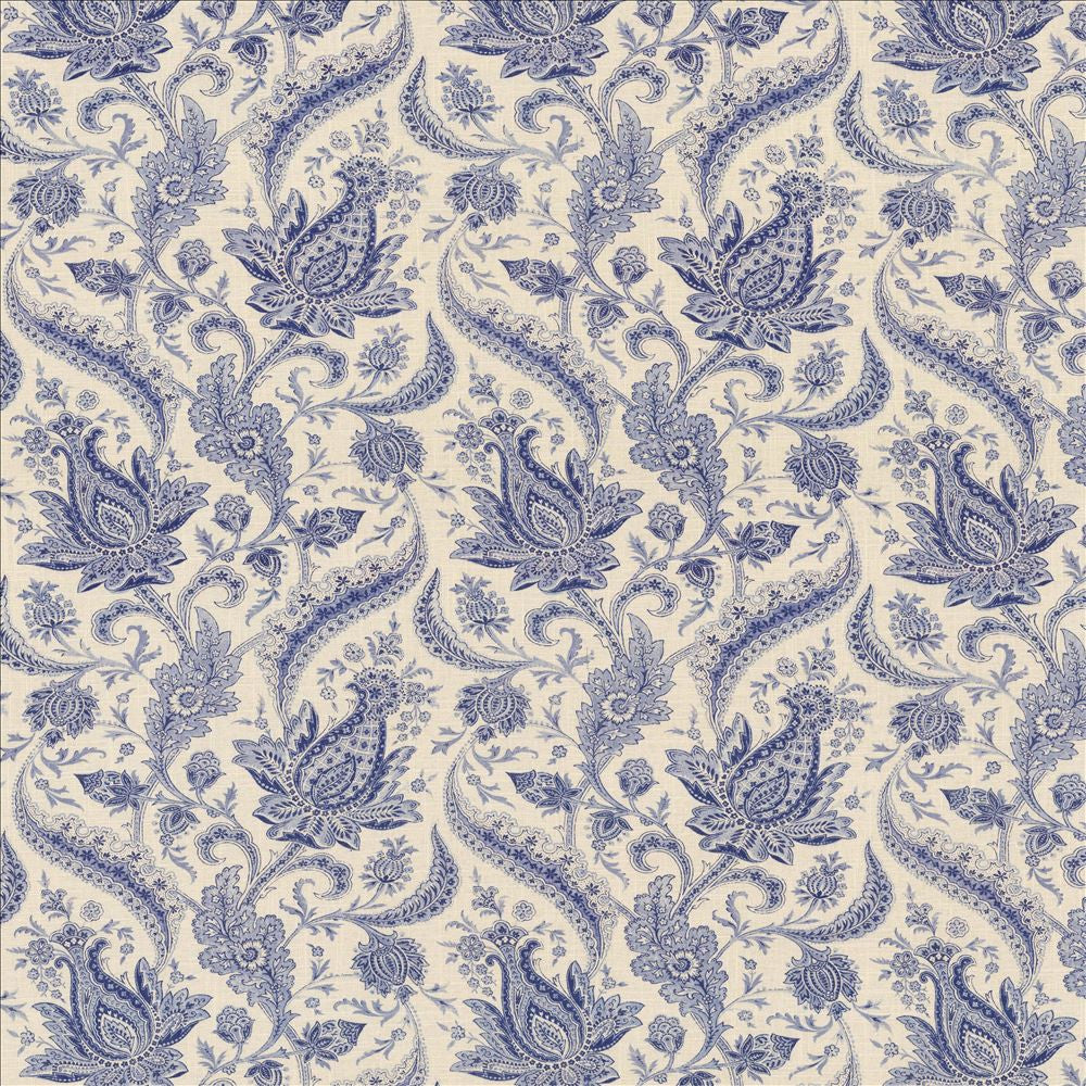 Botticelli Ocean by Kasmir Designer Fabric 5065 55% Linen
45% Rayon
 CHINA 12,000 Wyzenbeek Double Rubs </p><p>Repeat: Horizontal: 13 4/8 inches and Vertical: 18 inches 54 - Swanky Fabrics -