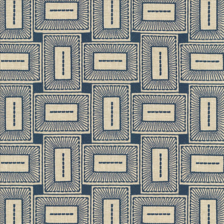 Box Office Navy by Kasmir Designer Fabric 1463 55% Polyester
42% Cotton
3% Linen
 INDIA </p><p>Repeat: Horizontal: 7 2/8 inches and Vertical: 7 6/8 inches 54 - Swanky Fabrics -