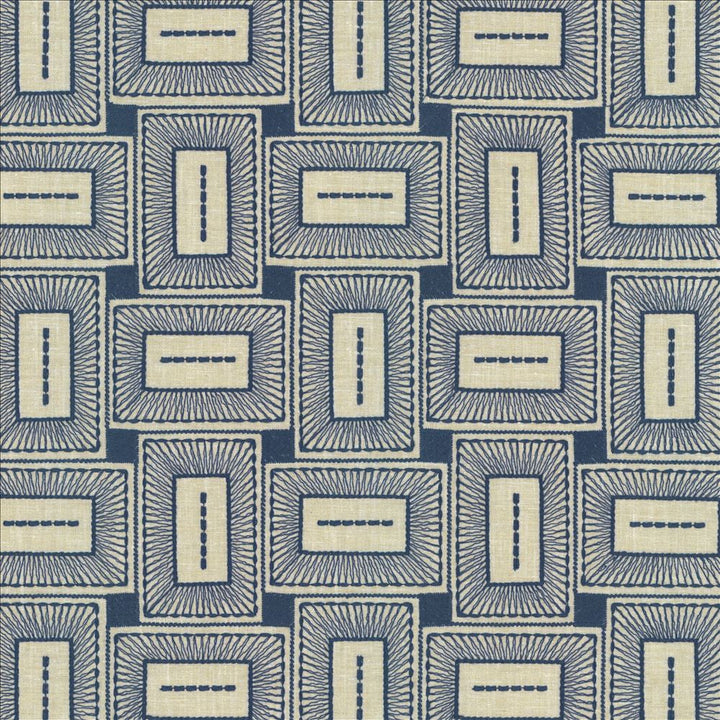 Box Office Navy by Kasmir Designer Fabric 1463 55% Polyester
42% Cotton
3% Linen
 INDIA 50,000 Wyzenbeek Double Rubs </p><p>Repeat: Horizontal: 7 2/8 inches and Vertical: 7 6/8 inches 52 - Swanky Fabrics -