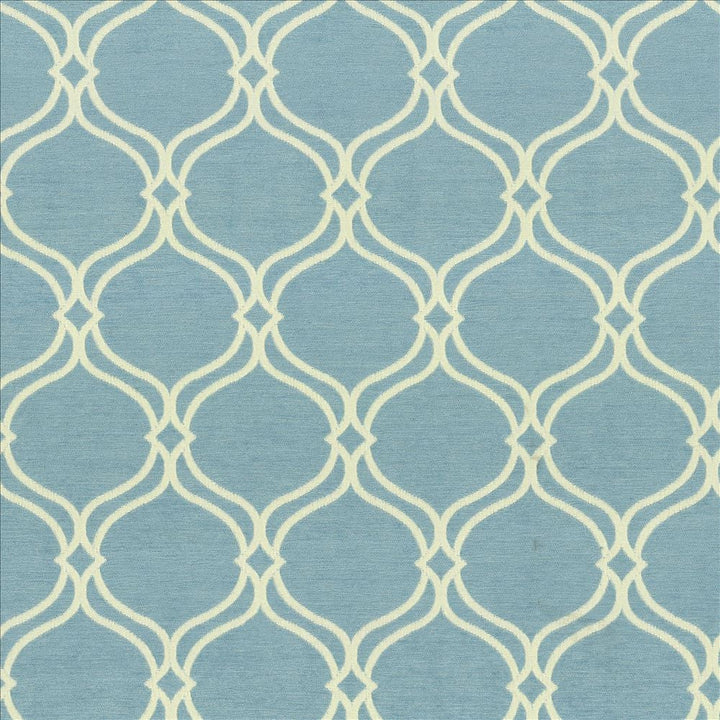 Breslin Aquamarine by Kasmir Designer Fabric 5089 100% Polyester
 CHINA 35,000 Wyzenbeek Double Rubs </p><p>Repeat: Horizontal: 5 inches and Vertical: 7 2/8 inches 58 - Swanky Fabrics -