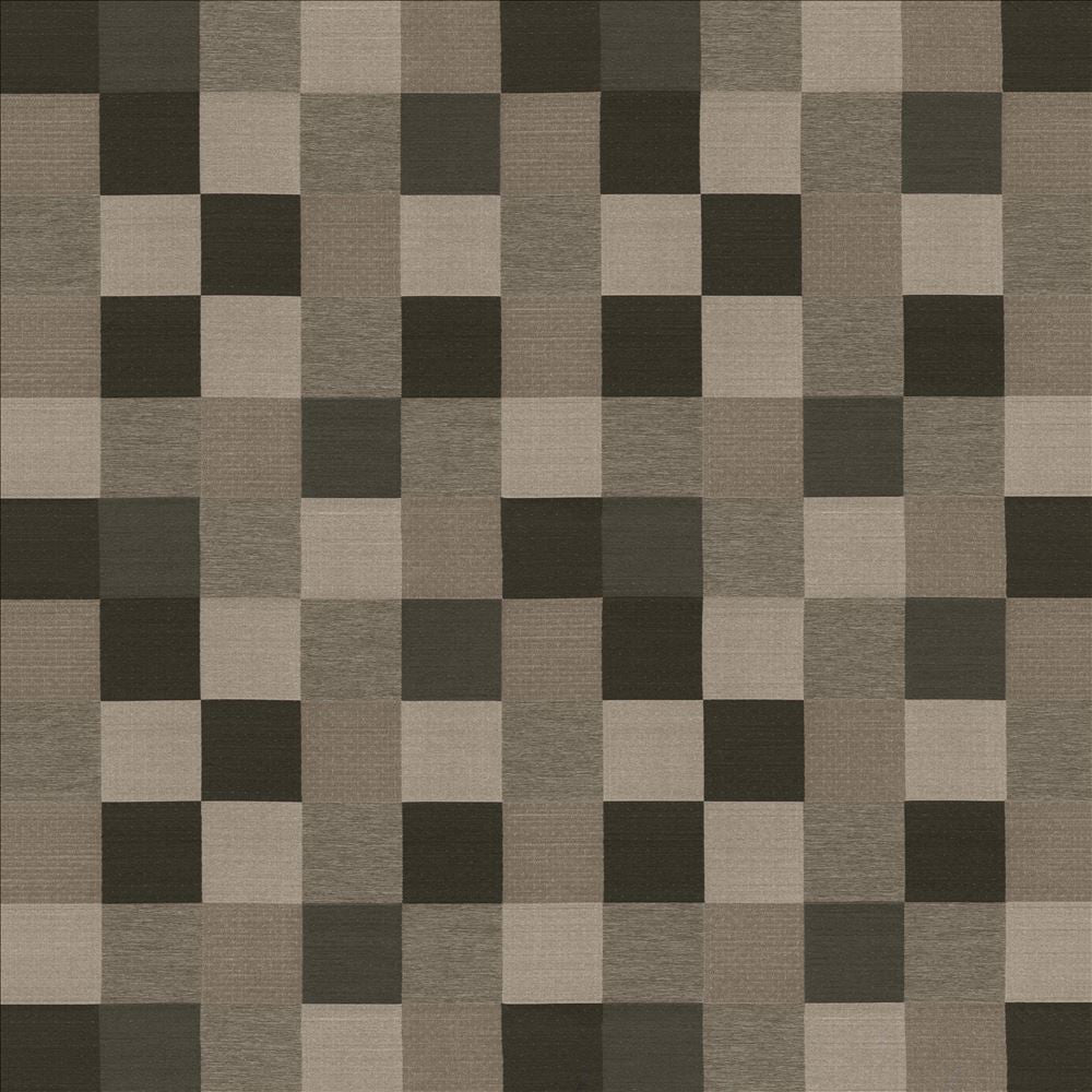 Brewster Check Peppermill by Kasmir Designer Fabric 1438 100% Polyester TURKEY Not Tested Horizontal: 13 4/8 inches and Vertical: 14 7/8 inches 58 - Swanky Fabrics -