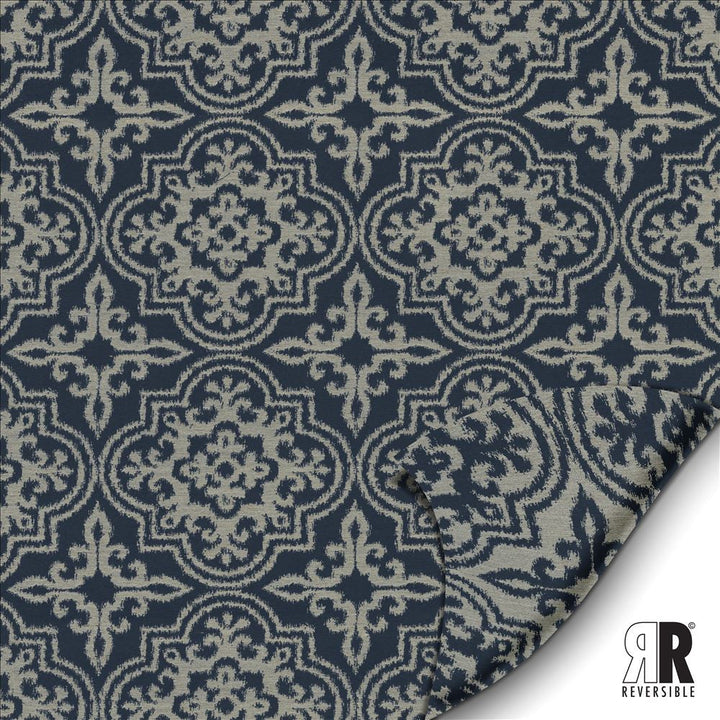 Bridgeport Navy by Kasmir Designer Fabric 1454 57% Polyester
36% Cotton
7% Linen
 USA </p><p>Repeat: Horizontal: 13 4/8 inches and Vertical: 13 3/8 inches 54 - Swanky Fabrics -