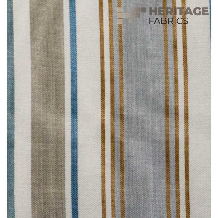 Bridgewater Azure by Heritage Designer Fabric - 100% Cotton India 30,000 Horizontal: 13.5" and Vertical: N/A 54" - Swanky Fabrics -