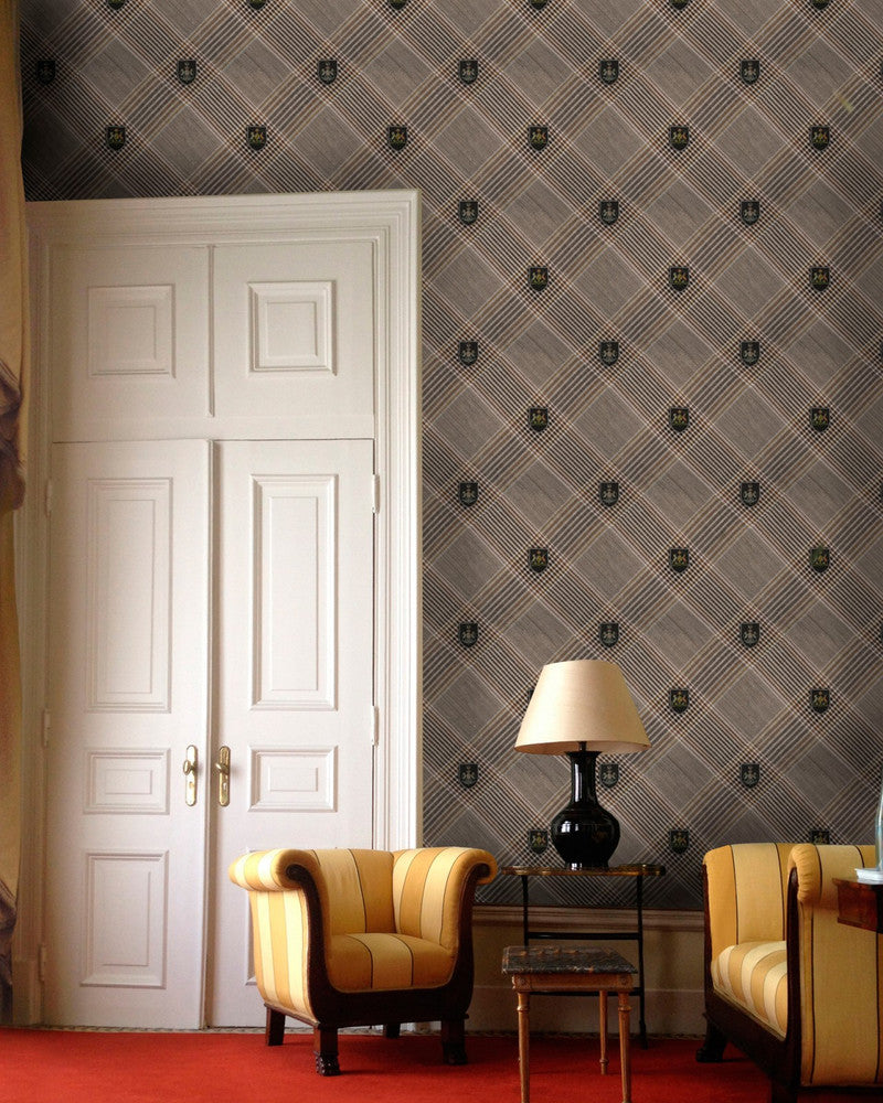 Mind The Gap Wallpaper NOBILITY Grey Wallpaper (WP20388) | WP20388 | THE WALLPAPER COLLECTABLES | 3 rolls x 20.5 x 118.1 in | 0.52m / 20.5in | 3m / 118in | 4.65mp | 52cm / 20.5in | Black, Brown, Taupe | Textured Matte | Paste the wall | 3-rolls in a box | Fabric Carolina | https://www.fabriccarolina.com/