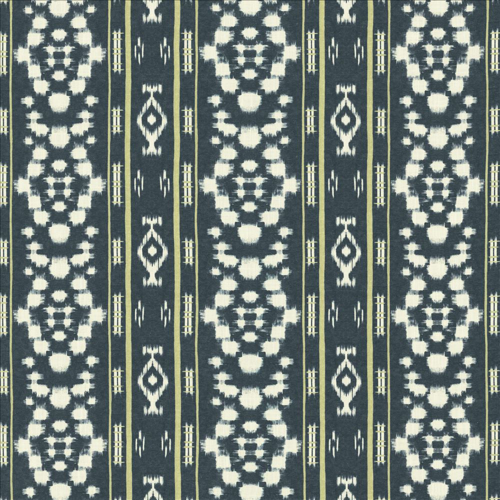 Brookline Indigo by Kasmir Designer Fabric 1458 70% Viscose
30% Linen
 SPAIN </p><p>Repeat: Horizontal: 13 4/8 inches and Vertical: 10 4/8 inches 54 - Swanky Fabrics -