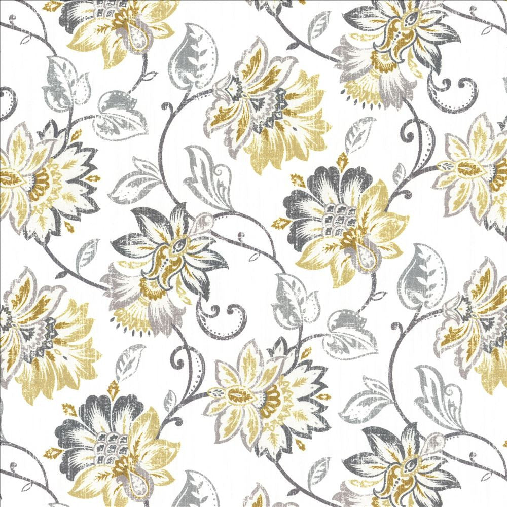 Brookmere Gold by Kasmir Designer Fabric 5079 100% Cotton INDIA 3,000 Wyzenbeek Double Rubs Horizontal: 18 inches and Vertical: 18 2/8 inches 54 - Swanky Fabrics -