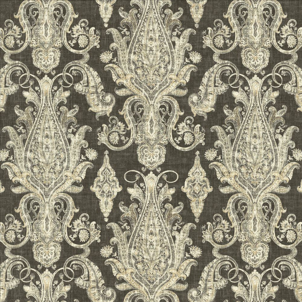 Buta Peppercorn  by Kasmir Designer Fabric 5141 55% Linen
45% Rayon
 USA 15,000 Wyzenbeek Double Rubs Horizontal: 27 inches and Vertical: 25 2/8 inches 54  - Swanky Fabrics -