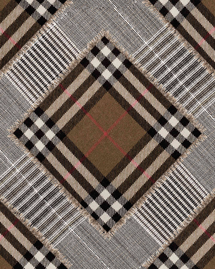 Checkered Patchwork Mid Brown wallpaper by Mind the Gap (WP20390), swatch