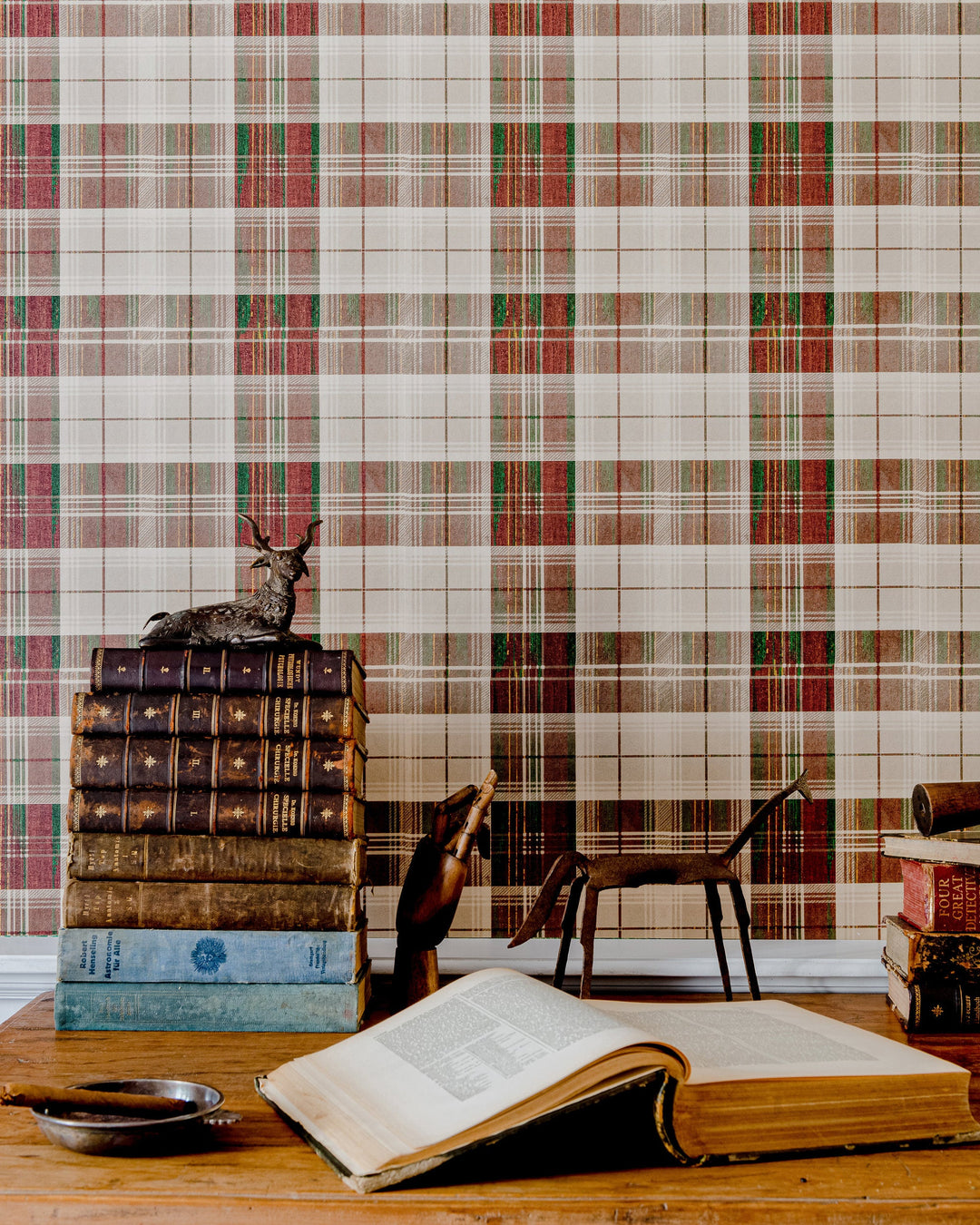Countryside Plaid Leather wallpaper by Mind the Gap (WP30012), view 2