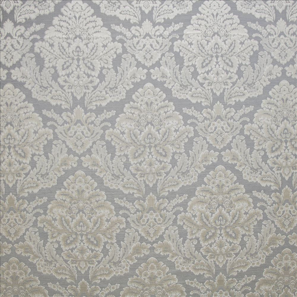 Callie Silver by Kasmir Designer Fabric 5141 67% Polyester
33% Cotton
 INDIA 50,000 Wyzenbeek Double Rubs </p><p>Repeat: Horizontal: 13 6/8 inches and Vertical: 17 4/8 inches 55 - Swanky Fabrics -