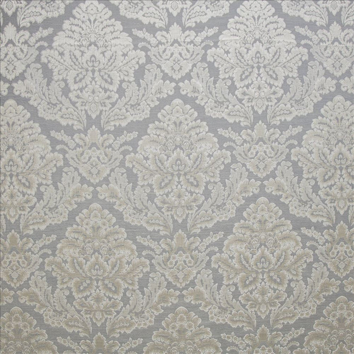 Callie Silver by Kasmir Designer Fabric 5141 67% Polyester
33% Cotton
 INDIA 50,000 Wyzenbeek Double Rubs </p><p>Repeat: Horizontal: 13 6/8 inches and Vertical: 17 4/8 inches 55 - Swanky Fabrics -