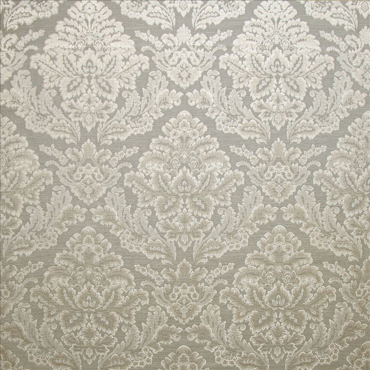 Callie Silver by Kasmir Designer Fabric 5141 67% Polyester
33% Cotton
 INDIA </p><p>Repeat: Horizontal: 13 6/8 inches and Vertical: 17 4/8 inches 55 - Swanky Fabrics -
