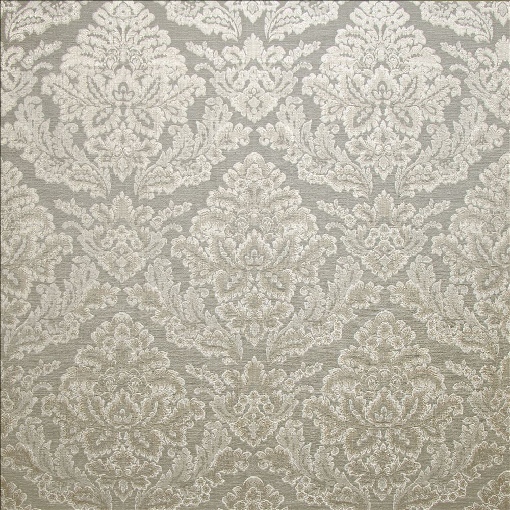 Callie Silver by Kasmir Designer Fabric 5141 67% Polyester
33% Cotton
 INDIA </p><p>Repeat: Horizontal: 13 6/8 inches and Vertical: 17 4/8 inches 55 - Swanky Fabrics -