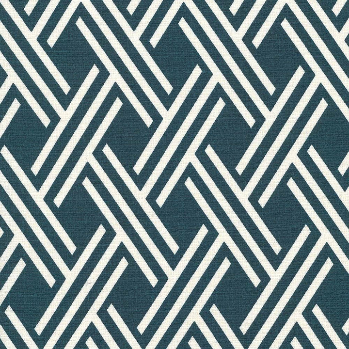 Canton Trellis Cerulean  by Kasmir Designer Fabric 5072 100% Cotton
 PAKISTAN 15,000 Wyzenbeek Double Rubs Horizontal: 3 inches and Vertical: 5 1/8 inches 54  - Swanky Fabrics -