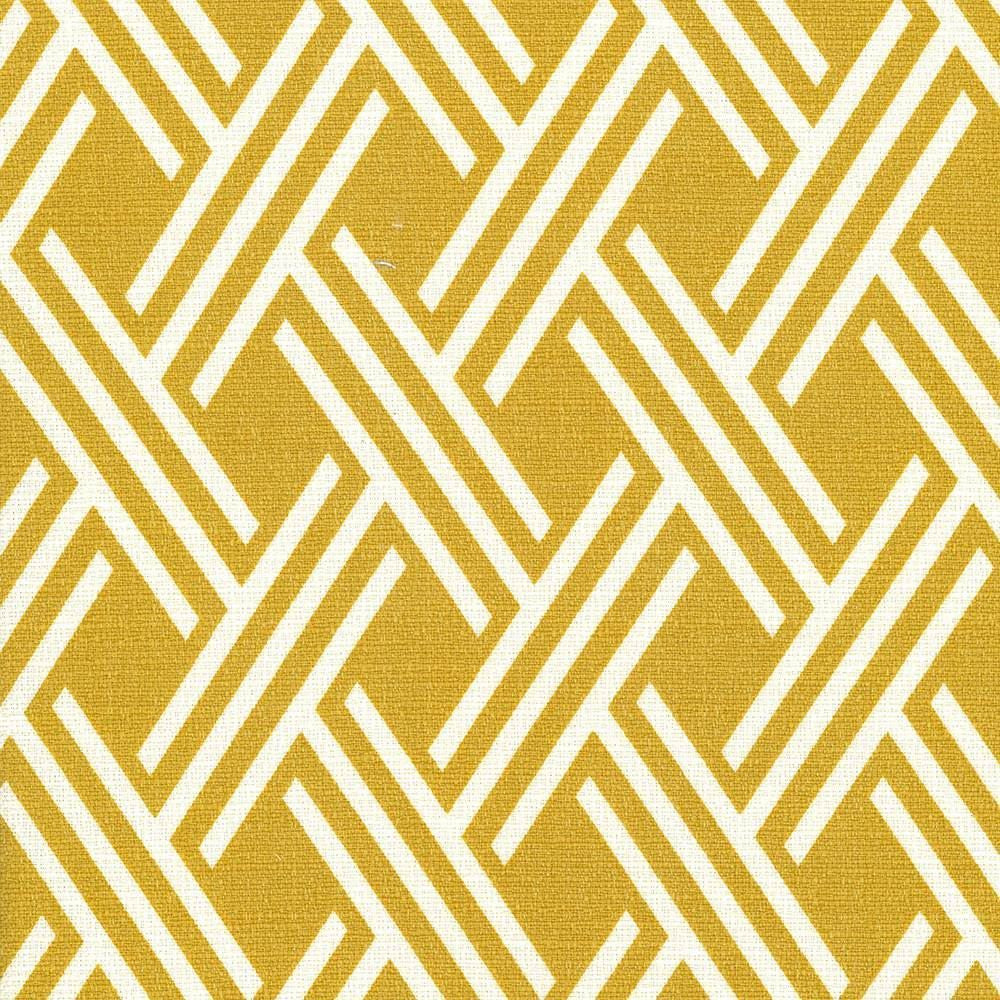Canton Trellis Goldenrod by Kasmir Designer Fabric 5069 100% Cotton PAKISTAN 15,000 Wyzenbeek Double Rubs Horizontal: 3 inches and Vertical: 5 1/8 inches 54 - 55 - Swanky Fabrics -