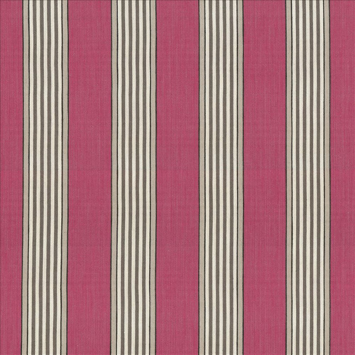 Carnegie Stripe Berry by Kasmir Designer Fabric 1446 42% Viscose
40% Polyester
18% Linen
 CHINA </p><p>Repeat: Horizontal: 7 inches and Vertical: N/A 57 - Swanky Fabrics -