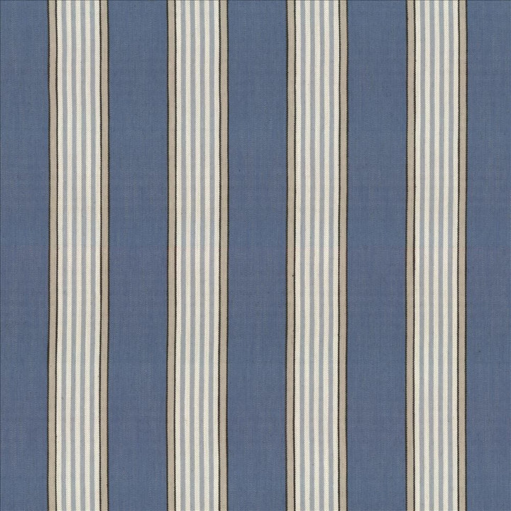 Carnegie Stripe Indigo by Kasmir Designer Fabric 1446 42% Viscose
40% Polyester
18% Linen
 CHINA </p><p>Repeat: Horizontal: 7 inches and Vertical: N/A 57 - Swanky Fabrics -