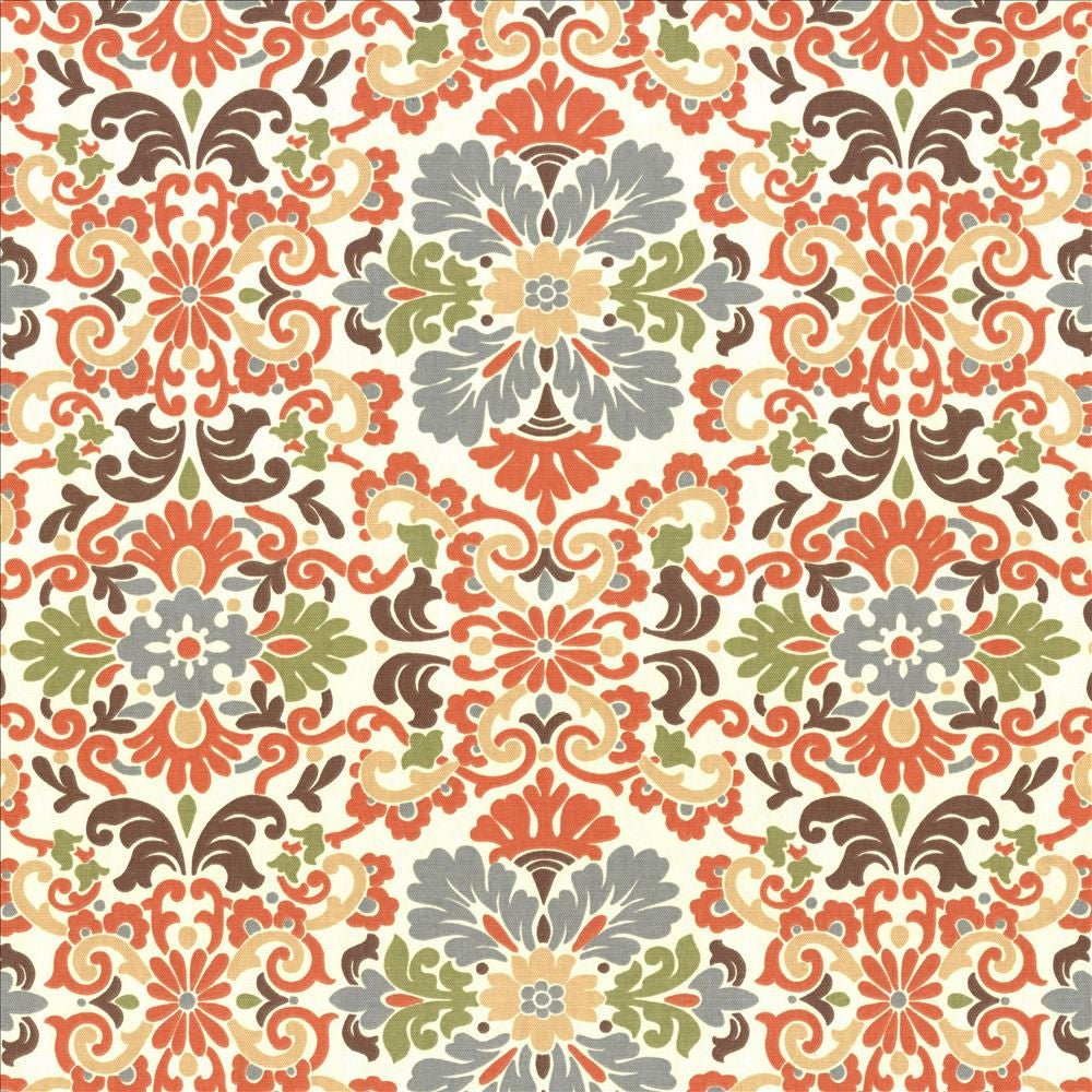 Carraway Terracotta  by Kasmir Designer Fabric 5079 100% Cotton
 USA 15,000 Wyzenbeek Double Rubs Horizontal: 13 4/8 inches and Vertical: 13 4/8 inches 54  - Swanky Fabrics -