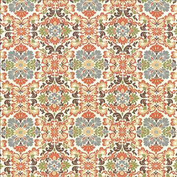 Carraway Terracotta by Kasmir Designer Fabric 5079 100% Cotton USA 15,000 Wyzenbeek Double Rubs H: 13 4/8 inches, V: 13 4/8 inches 54 - Swanky Fabrics - Kasmir
