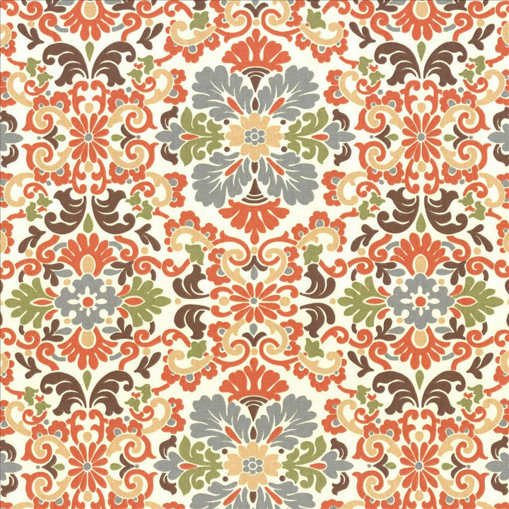 Carraway Terracotta by Kasmir Designer Fabric 5079 100% Cotton USA 15,000 Wyzenbeek Double Rubs Horizontal: 13 4/8 inches and Vertical: 13 4/8 inches 54 - Swanky Fabrics -