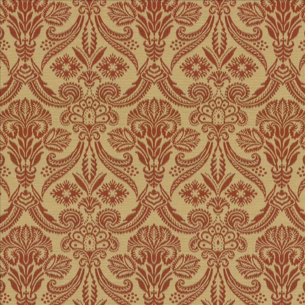 Carriage House Persimmon by Kasmir Designer Fabric 5121 58% Cotton
42% Polyester
 TURKEY </p><p>Repeat: Horizontal: 14 inches and Vertical: 14 inches 55 - Swanky Fabrics -