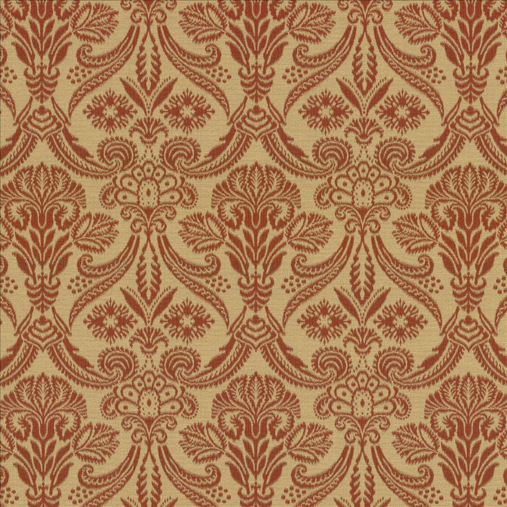 Carriage House Persimmon by Kasmir Designer Fabric 5121 58% Cotton 42% Polyester TURKEY 35,000 Wyzenbeek Double Rubs Horizontal: 14 inches and Vertical: 14 inches 55 - Swanky Fabrics -