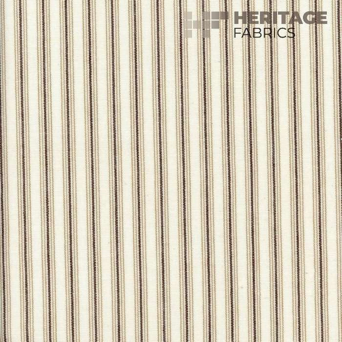 Catalina Chocolate by Heritage Designer Fabric - 100% Cotton India 6,000 Horizontal: 0.5" and Vertical: N/A 54" - Swanky Fabrics -