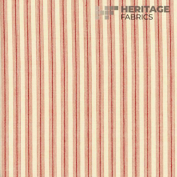 Catalina Nantucket Red by Heritage Designer Fabric - 100% Cotton India 6,000 Horizontal: 0.5" and Vertical: N/A 54" - Swanky Fabrics -