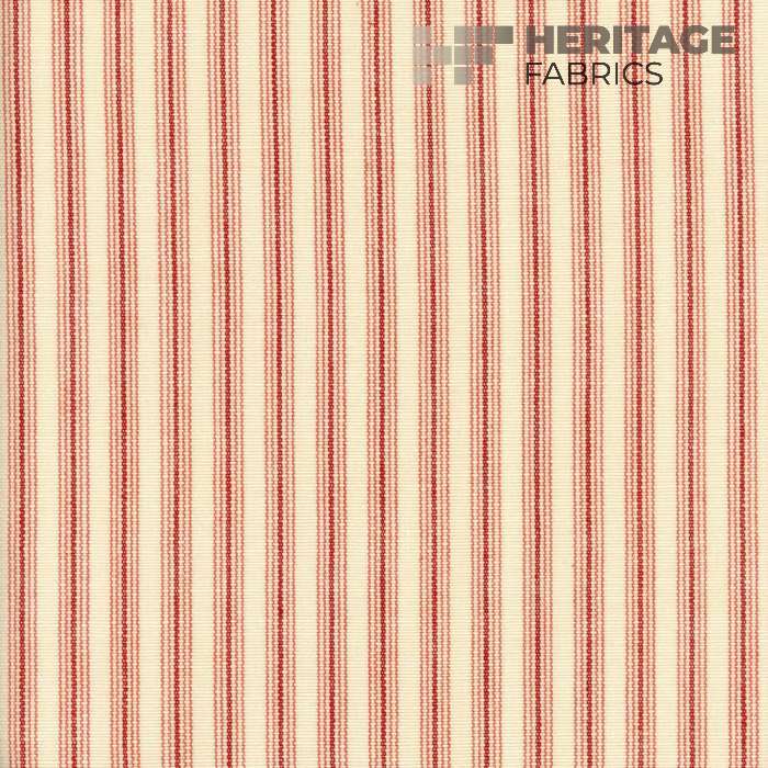Catalina Nantucket Red by Heritage Fabric - 100% Cotton India 6,000 Horizontal: 0.5" and Vertical: N/A 54" - Fabric Carolina -