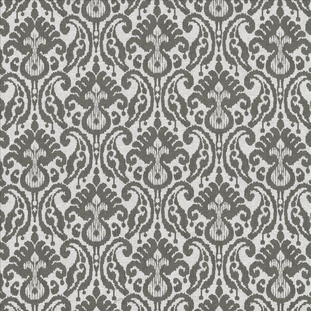 Chaibasa Slate by Kasmir Designer Fabric 5113 66% Polyester 34% Cotton INDIA 30,000 Martindale Cycles Horizontal: 13 4/8 inches and Vertical: 12 4/8 inches 53 - 55 - Swanky Fabrics -