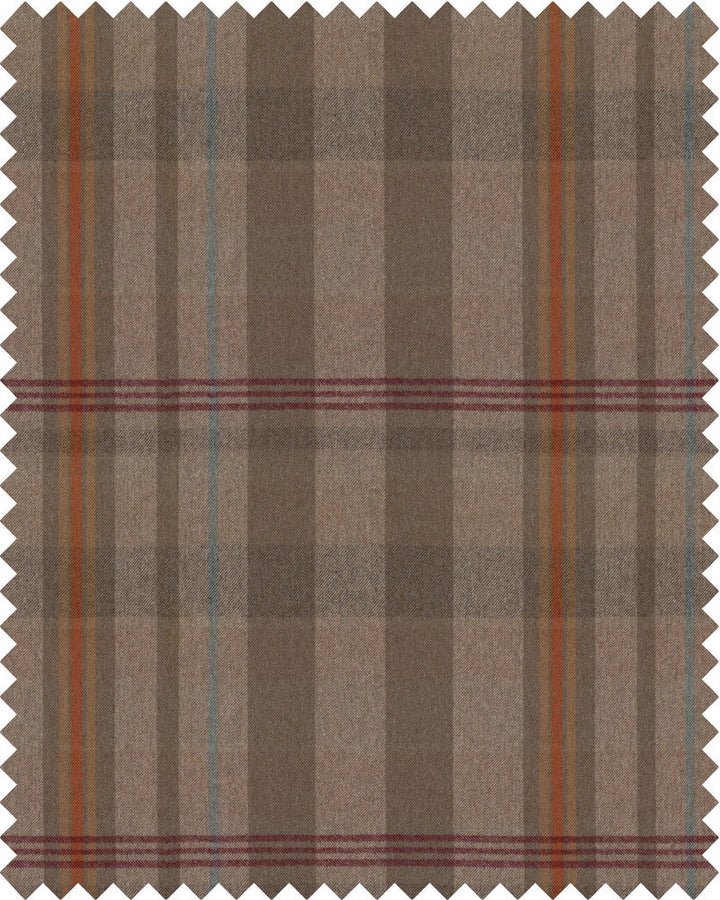 Mind The Gap Fabric CHALET Woven Fabric (FB00116) | FB00116 | TYROL APRES-SKI HOME COLLECTION | Brown, Mint, Orange, Taupe | Fabric Carolina | https://www.fabriccarolina.com/