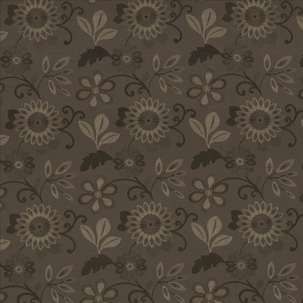 Chandra Graphite by Kasmir Designer Fabric 1443 100% Polyester Embroidery 100% Viscose INDIA Not Tested Horizontal: 13 inches and Vertical: 12 6/8 inches 55 - 56 - Swanky Fabrics -