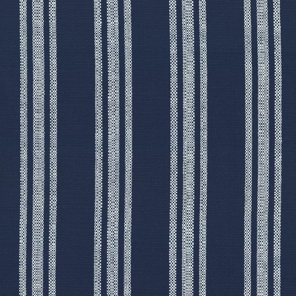 Chastain Stripe Marine  by Kasmir Designer Fabric 1436 80% Cotton
20% Polyester
 USA 12,000 Wyzenbeek Double Rubs Horizontal: 5 2/8 inches and Vertical: N/A 54  - Swanky Fabrics -