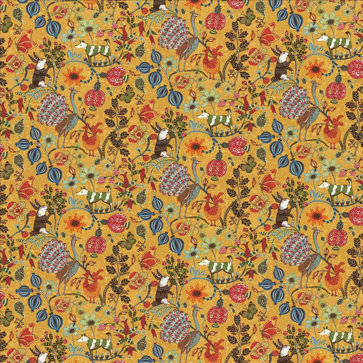 Chessford Gold by Kasmir Designer Fabric 1468 100% Cotton
 INDIA 15,000 Wyzenbeek Double Rubs </p><p>Repeat: Horizontal: 27 3/8 inches and Vertical: 16 5/8 inches 54 - Swanky Fabrics -