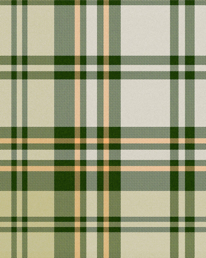 Mind The Gap Wallpaper CHESTERFIELD PLAID Juniper Wallpaper (WP30079) | WP30079 | WOODSTOCK '69 LIFESTYLE COLLECTION | 1 roll x 20.5 x 393.7 in | 0.52m / 20.5in | 10m / 393.7in | 5.20mp | 50cm / 19.6in | Green, Taupe, Yellow | Satin Matte | Paste the wall | 1-roll in a box | Fabric Carolina | https://www.fabriccarolina.com/