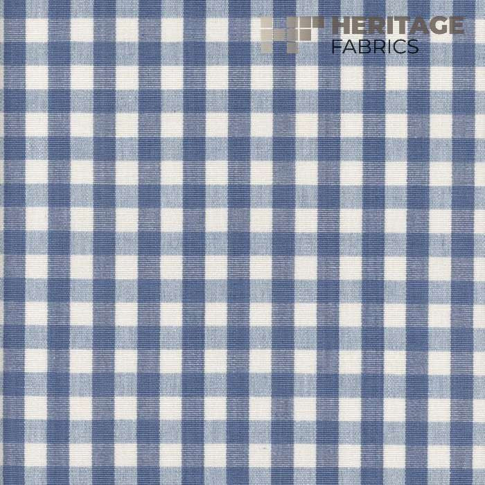 Chester Sky by Heritage Designer Fabric - 100% Cotton India 9,000 Horizontal: 0.75" and Vertical: 0.75" 54" - Swanky Fabrics -