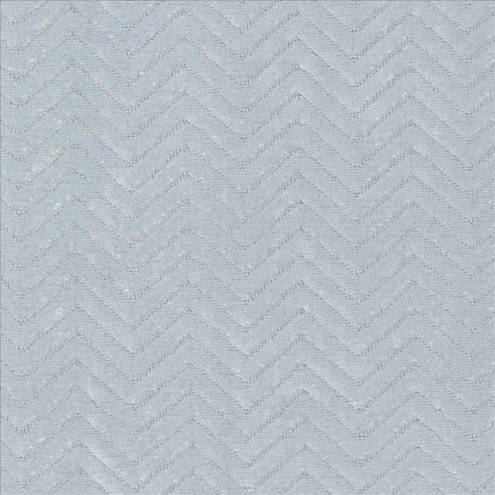 Chevreau Chevron Sky by Kasmir Designer Fabric 5097 100% Polyester
 CHINA 60,000 Wyzenbeek Double Rubs </p><p>Repeat: Horizontal: 1 2/8 inches and Vertical: 2/8 inches 56 - Swanky Fabrics -